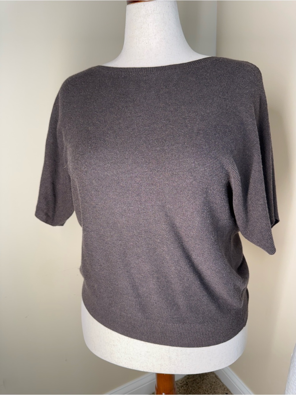 Quince Lightweight Cotton Cashmere Link-Stitch Dolman Sweater
